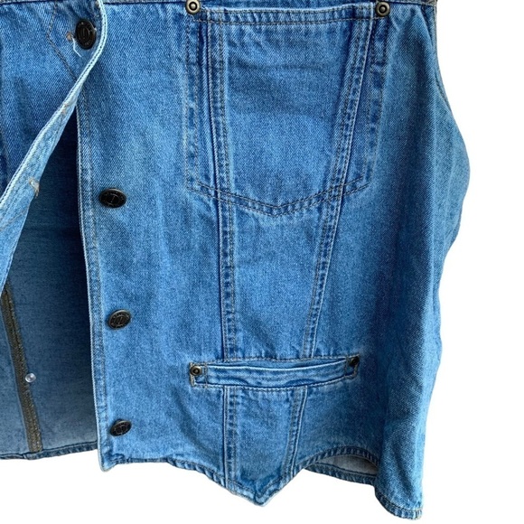 Vintage Solutions Original Blue Jean Denim Vest US Flag XXL - Picture 4 of 6